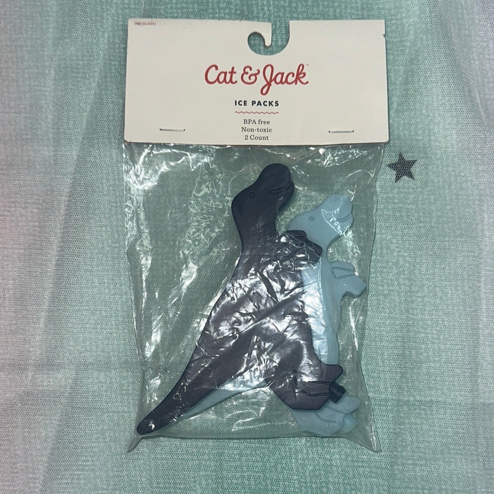 Cat & Jack Dinosaur Ice Packs in Navy and Light Blue